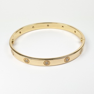 Cartier LOVE Armband in Gelbgold 750 - 18K mit 10 Brillanten