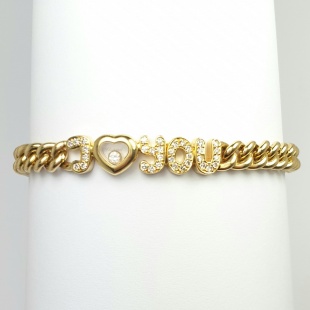 Chopard Bracelet I love you Happy-Diamonds in Gelbgold 750 - 18K mit 35 Brillanten