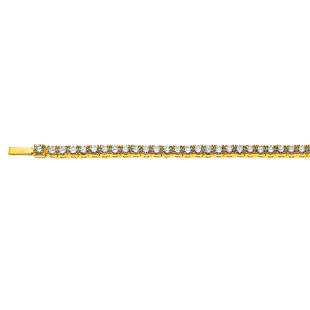 Tennis Bracelet mit 4.56ct. in Gelbgold 750/18K