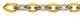 Navettkette Bracelet 8.5mm in Gelb- und Weissgold 750/18K